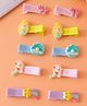 Babyhug Hair Pins with Butterfly & Mermaid Applique Pack of 10 - Multicolor