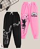 KUCHIPOO Pack Of 2 Butterfly & Fairy Printed Pajamas - Black & Pink