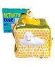 BERRYBEE Activity Cube for Toddlers 6 Month +,Peek & Seek Sensory Discovery Cube, Selfie Mirror, Early Fine Motor Skills Development, Best Travel Toy, First Birthday Gift (Tropical)