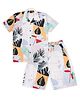 CAVIO Cotton Woven Half Sleeves Tropical Theme Printed Coordinating Shirt & Shorts Set - Multi Colour
