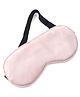 Solid Coloured Satin Eye Mask With Adjustable Strap - Pink