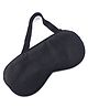 Solid Coloured Satin Eye Mask With Adjustable Strap - Black