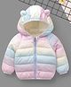 Mark & Mia Full Sleeves Hooded Padded Jacket With Color Block Design & Ear Applique - Multicolor