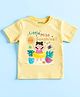 KNITROOT Summer Theme Half Sleeves Little Miss Sunshine Text Printed Tee - Yellow