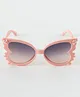Babyhug Solid Coloured  Sunglasses with Floral Applique - Pink