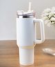 Yellow Bee Stainless Steel Tumbler with Handle and Straw Lid for Girls & Boys- 1225ml, White