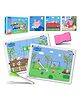 Wembley Toys Peppa Pig - 5 in 1 Activity Toy Set with 5 Puzzles 1 Board Marker Pen & Duster 60 Pieces - Multicolor