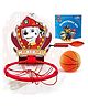 Wembley Toys Basketball Set With Deflated Ball, Hoop, Hanging Board & Pump With Paw Patrol Print - Red(Color & Design May Vary)