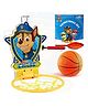 Wembley Toys Basketball Set With Deflated Ball, Hoop, Hanging Board & Pump With Paw Patrol Print - Yellow