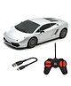 Wembley Toys High Speed Mini 1:24 Scale USB Rechargeable Remote Control Racing Car - Silver