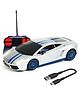 Wembley Toys Rechargeable Remote Control Car 1:24 Scale - Silver & Blue
