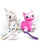 Wembley Toys DIY Washable Pet Animal Coloring Toy with 3D Pet Figures 3 Markers & 1 Scrub Brush Activity Set - Multicolor