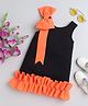 TINY MINY MEE Sleeveless Frill & Bow Applique Detailed Dress - Black