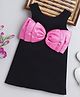 TINY MINY MEE Sleeveless Bow Applique Detailed Shimmered Dress - Black