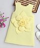 NAVKIYA G Sleeveless Floral Embellished Knee Length Dress - Yellow