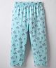 Tango Single Jersey Knit Capri Length Leggings With Floral Print - Aqua Blue