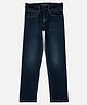 Pepe Jeans Cotton Woven Full Length Solid Coloured Jeans - Navy Blue