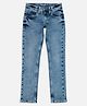 Pepe Jeans Cotton Blend Woven Full Length Solid Coloured Jeans - Blue