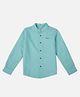 Pepe Jeans Cotton Blend Woven Full Sleeves Mandarin Collar Solid Shirt - Blue