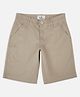 Pepe Jeans Cotton Woven Above Knee Length Solid Coloured Shorts - Beige