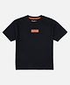 Pepe Jeans Cotton Knit Half Sleeves T-Shirt with Brand Name Print - Black