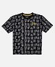 Pepe Jeans Cotton Knit Half Sleeves T-Shirt with Brand Name Print - Black