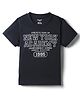 Smarty Boys Sinker Knit Half Sleeves T-Shirt With Newyork Academy Text Print - Navy Blue