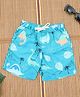 The Lion and the Fish Woven Dinosaurs Printed Shorts - Turquoise