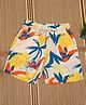The Lion and the Fish Viscose Woven Tropical Theme Printed Shorts - Blue & Yellow