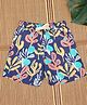 The Lion and the Fish Viscose Woven Leaves Printed Shorts - Blue & Purple