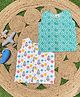 The Mom Store Cotton Pack Of 2 Sleeveless Space Theme & Abstract Printed Jhablas - Multi Colour