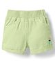 Little Kangaroos Cotton Woven Knee Length Shorts With Cactus Patch - Light Green
