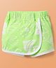 Little Kangaroos 100% Cotton Knee Length Skorts With Beach Theme Print -Light Green