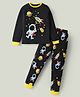 Unicorns Cotton Woven Full Sleeves Space theme Printed Coordinating Night Suit Set - Black