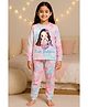 Unicorns Cotton Woven Full Sleeves Mermaid Printed & Tie Dye Coordinating Night Suit Set - Blue & Pink
