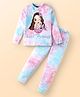 Unicorns Cotton Woven Full Sleeves Mermaid Printed & Tie Dye Coordinating Night Suit Set - Blue & Pink