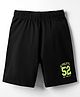 Kookie Kids Single Jersey Knit Above Knee Length Shorts With Number Print - Black