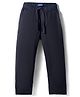 Pine Kids Cotton Elastane Woven Full Length Solid Colour Trouser Pant - Black