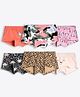 Ariel Cotton Blend Pack Of 6 Camouflage & Leopard Printed Hipsters - Multi Colour