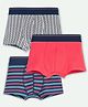 Ariel Cotton Blend Pack Of 3 Solid & Striped Trunks - Multi Colour