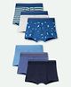 Ariel Cotton Blend Pack Of 6 Solid & Striped Trunks - Multi Colour