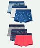 Ariel Cotton Blend Pack Of 6 Solid & Striped Trunks - Multi Colour