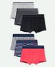 Ariel Cotton Blend Pack Of 6 Solid & Striped Trunks - Multi Colour