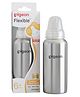 Pigeon Flexible Stainless Steel Feeding Bottle With Plastic Hood & Cap - 240 ml