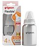 Pigeon Flexible Stainless Steel Feeding Bottle With Plastic Hood & Cap - 140 ml