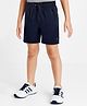 Pine Active Woven Above Knee Length Solid Color Shorts - Navy Blue