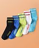 Pine Kids Cotton Knit Ankle Length Socks With Numbers Design Pack of 5 ( Colour May Vary )