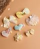 Jewelz Set Of 7 Bow Floral & Heart Desigend Sequins Embellished Hair Clips - Multi Colour