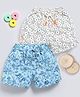 Biskid Sinker Pack Of 2 Floral Printed Shorts - Multi Colour & Blue