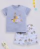 BABY GO Cotton Half Sleeves Have Fun Text Printed Tee & Shorts Set - Blue